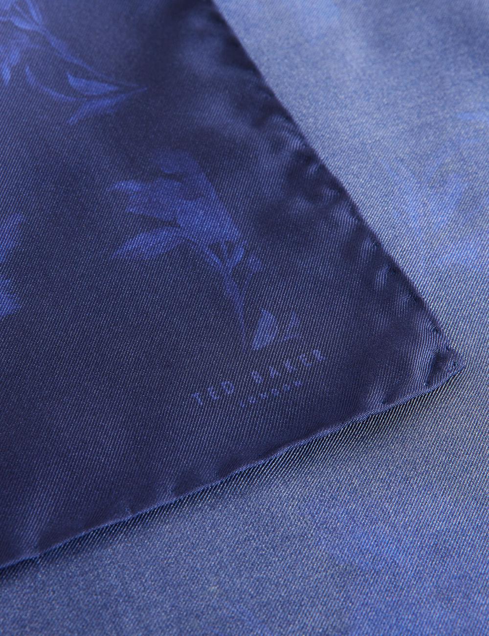 Men Ted Baker AUSTINS - Two Tone Floral Silk Pocket Pocket Squares Navy | Australia  91342-EKQB