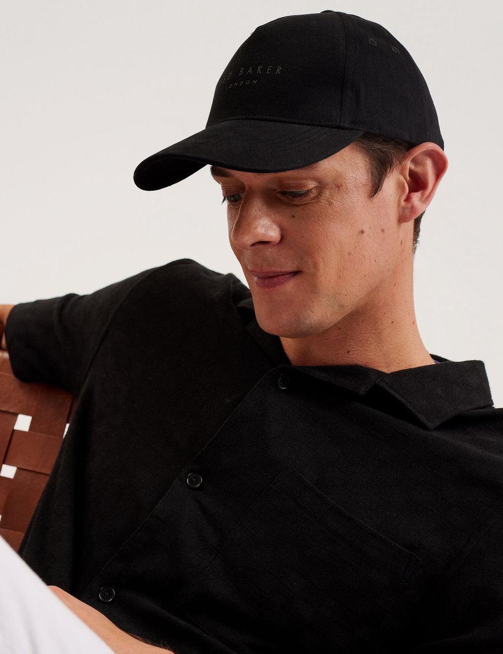 Men Ted Baker FREDDS – Branded Baseball Caps Black | Australia  36842-JXQH