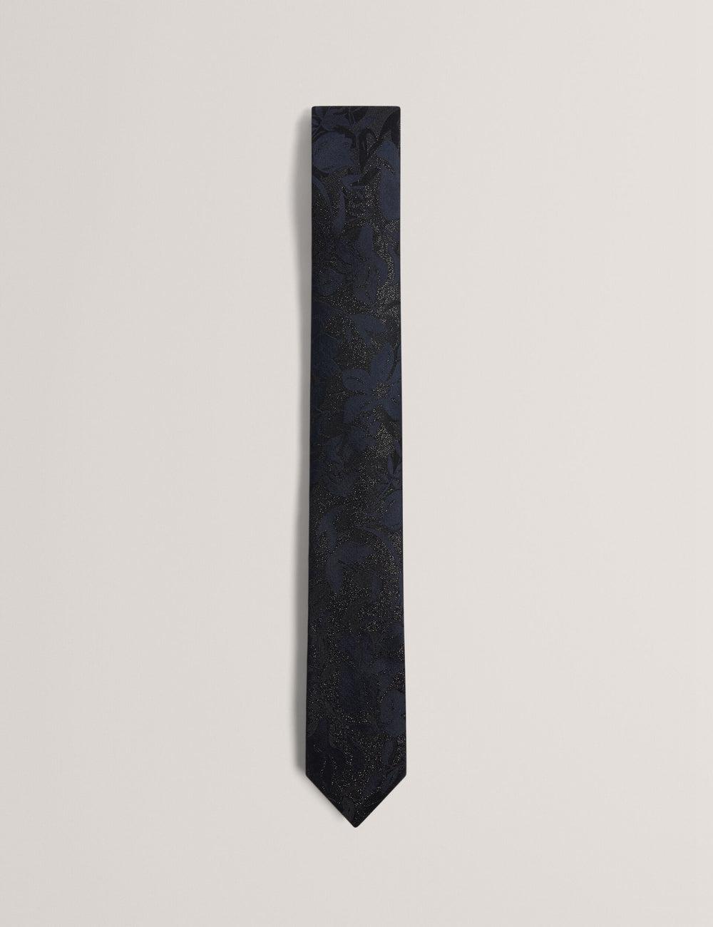 Men Ted Baker Floral Print Silk Ties Navy | Australia  71584-HDTB