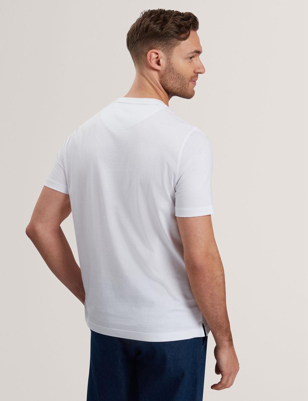 Men Ted Baker JUSTINO - Branded Box Print Graphic Cotton T-Shirts White | Australia  72850-SVJL