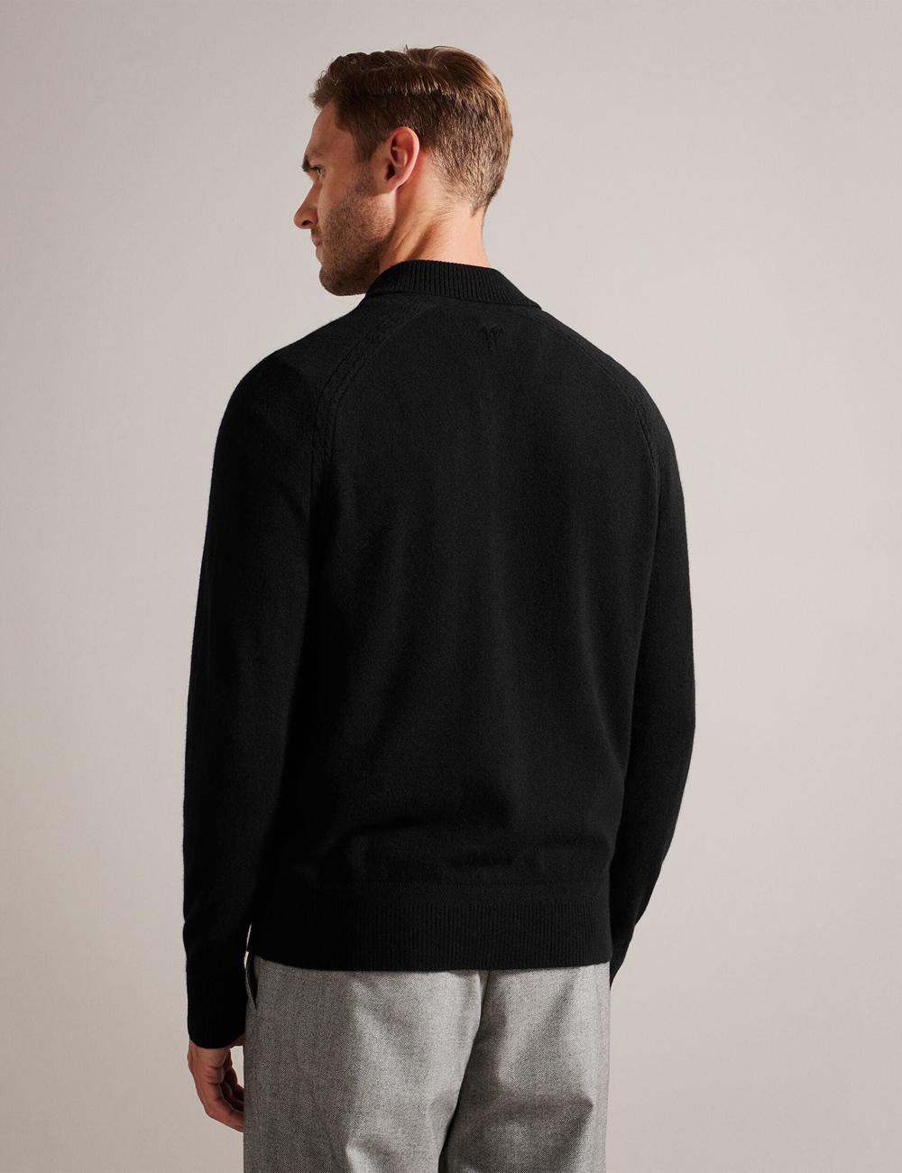 Men Ted Baker KAROLT - Cashmere Knit Long Sleeve Top Jumpers Black | Australia  79641-EPVF