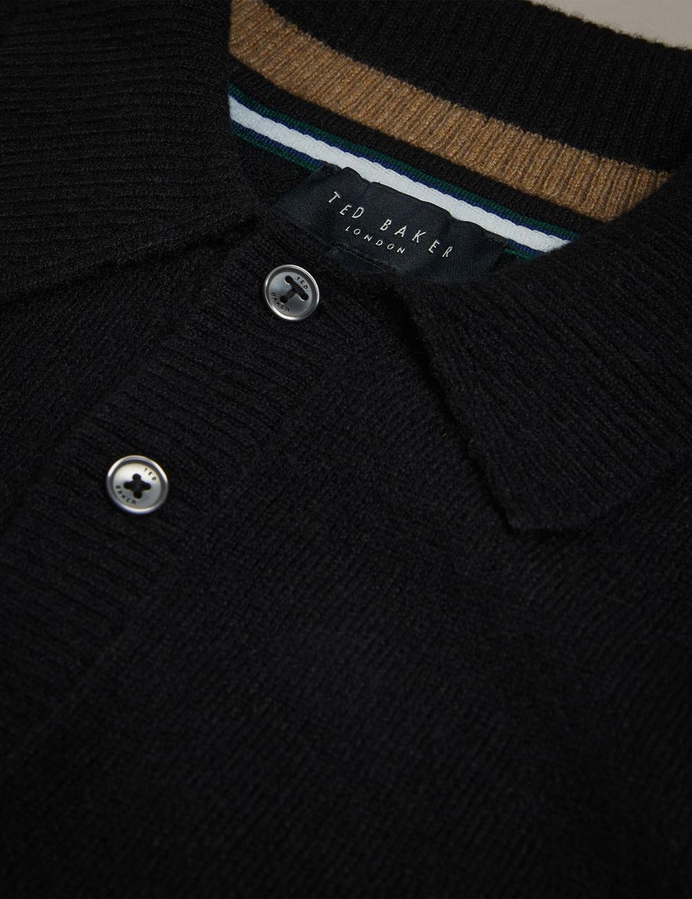 Men Ted Baker KAROLT - Cashmere Knit Long Sleeve Top Jumpers Black | Australia  79641-EPVF