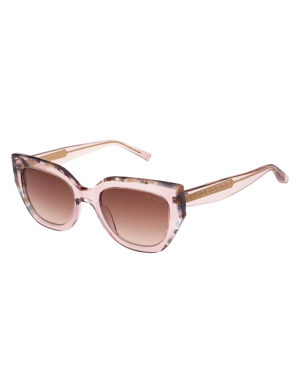Women Ted Baker CORAL - Chunky Cat Eye Acetate Sunglasses Pink | Australia  83796-MEUC