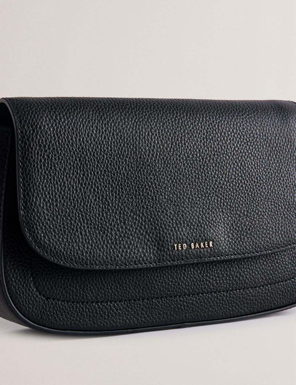 Women Ted Baker DARILIE - Leather Webbing East West Satchel Satchel Bags Black | Australia  56102-JCQX