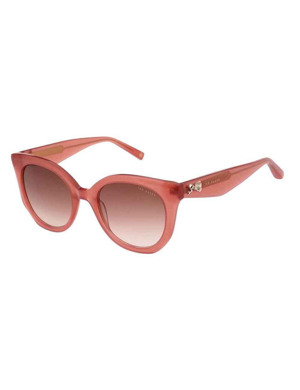 Women Ted Baker ELEN - Oversized Cat Eye Bow Detail Sunglasses Rose Pink | Australia  80152-YLGH
