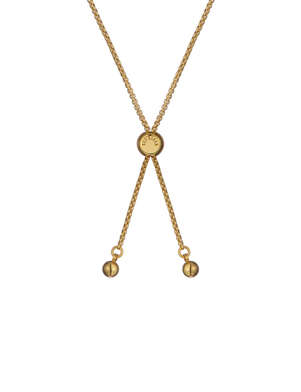 Women Ted Baker FLORINA - Crystal Flower Adjustable Bracelets Gold | Australia  90563-CKNX