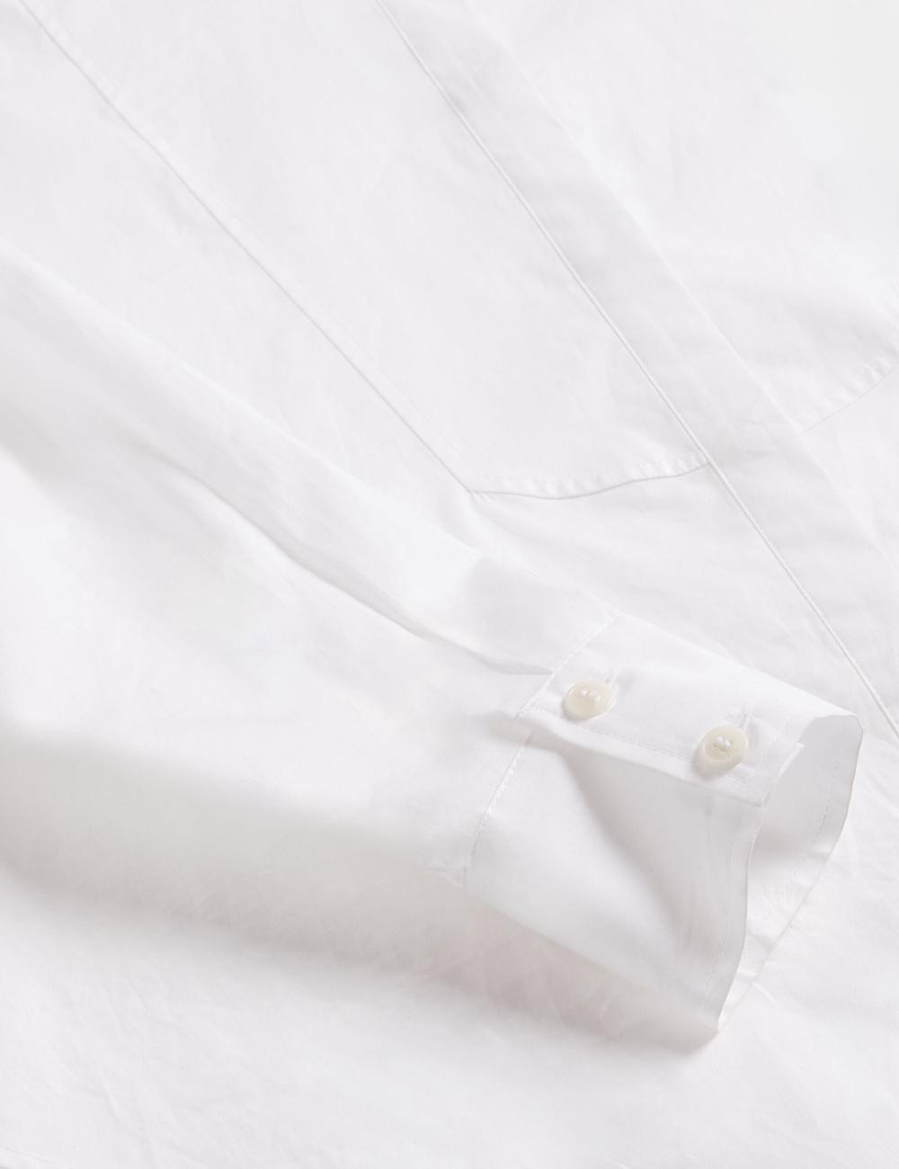 Women Ted Baker IZOTE - Oversized Drop Shoulder Bib Detail Casual Shirts White | Australia  31425-AVWB