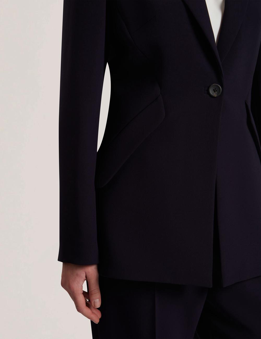 Women Ted Baker MANABL - Slim Fit Single Breasted Tailored Blazer Jackets Navy | Australia  63590-CTDR