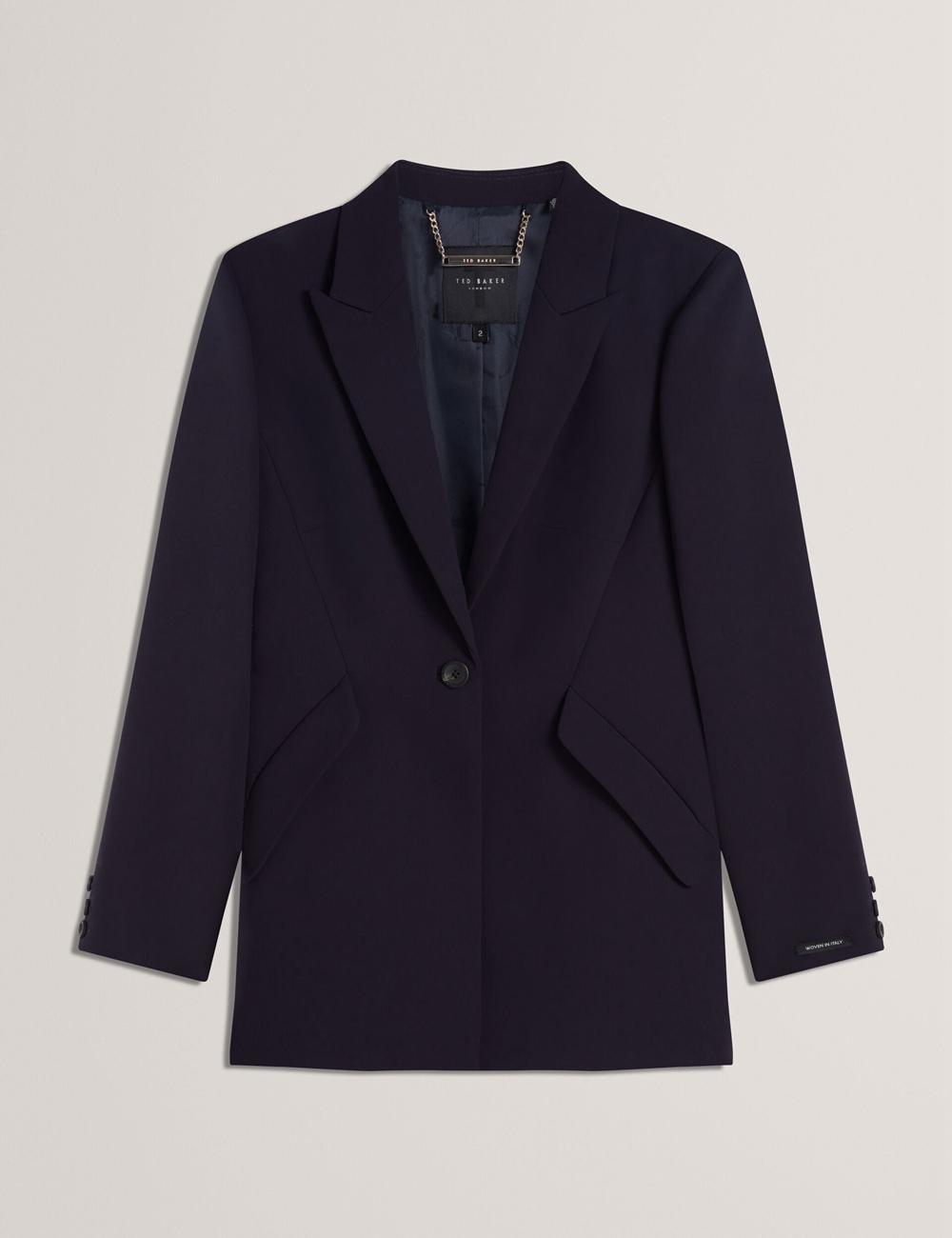 Women Ted Baker MANABL - Slim Fit Single Breasted Tailored Blazer Jackets Navy | Australia  63590-CTDR