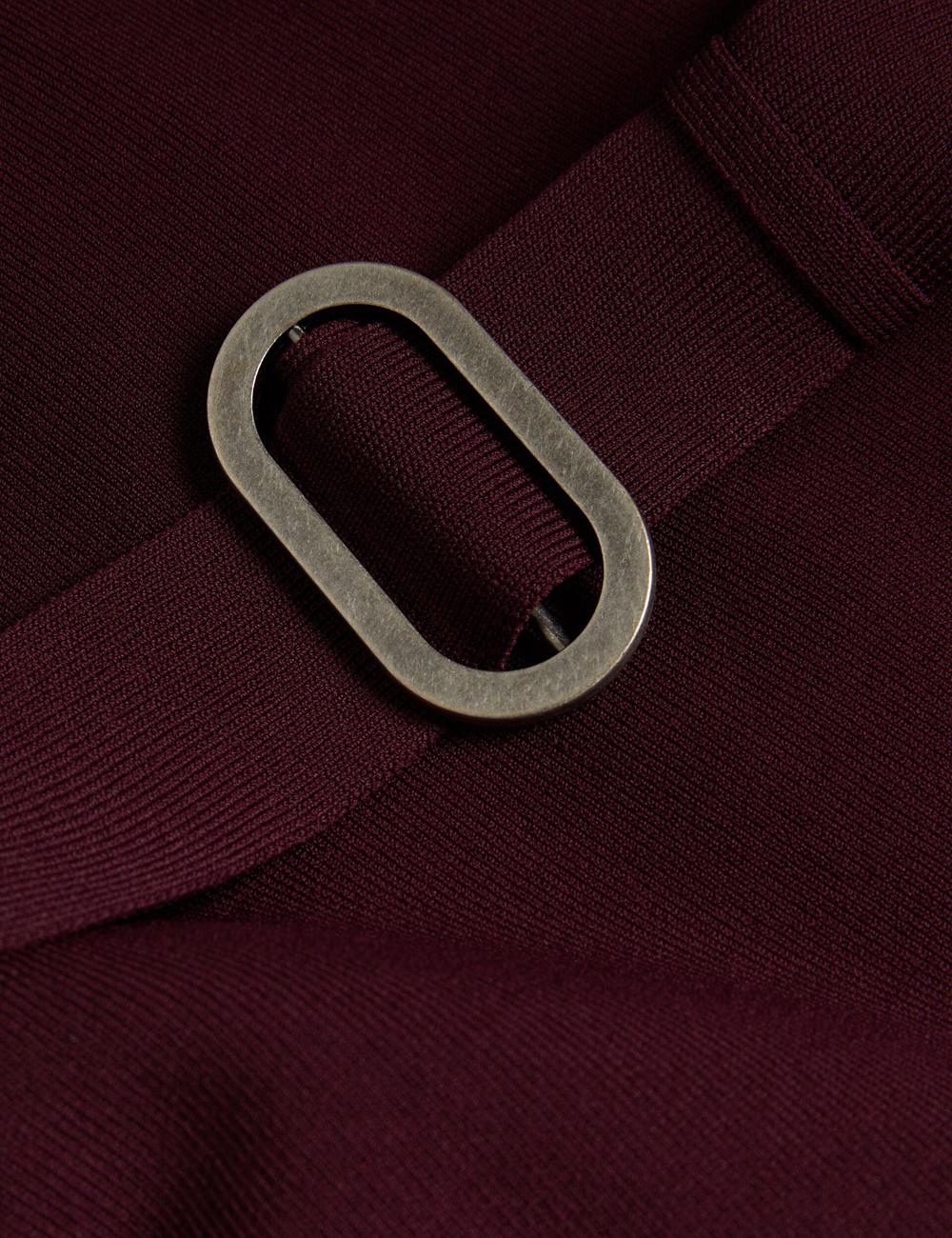 Women Ted Baker SAMALEE - Flippy Hem Knitted Midi Dresses Red | Australia  15924-BAPM