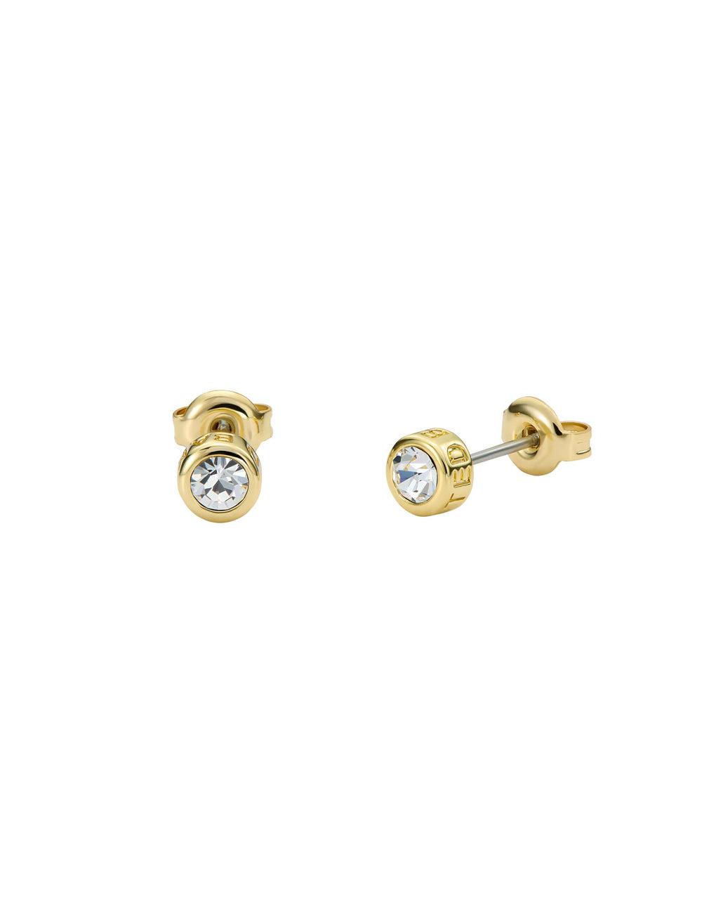 Women Ted Baker SINEE - Mini Crystal Stud Earrings Gold | Australia  90568-NJCL
