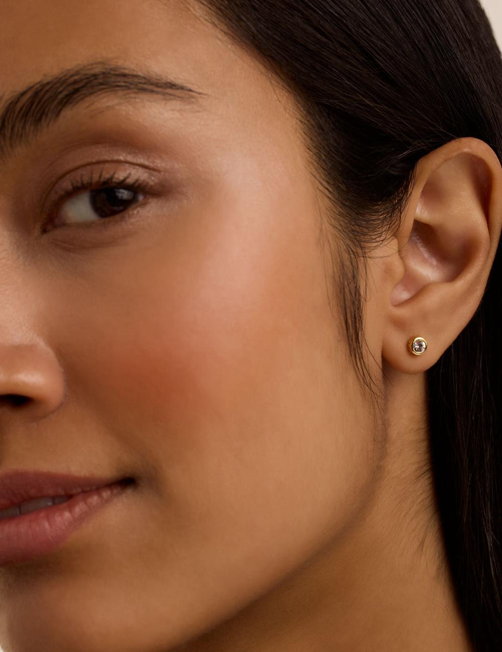 Women Ted Baker SINEE - Mini Crystal Stud Earrings Gold | Australia  90568-NJCL