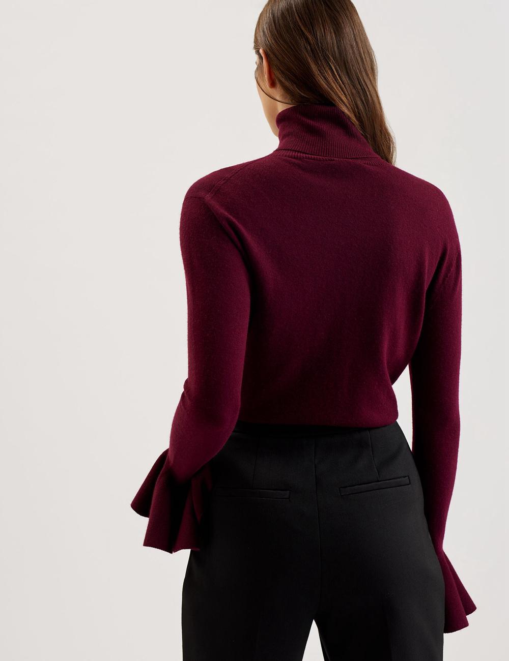 Women Ted Baker TAMSENN - Roll Neck Wool Cashmere Jumpers Red | Australia  97814-FHTA