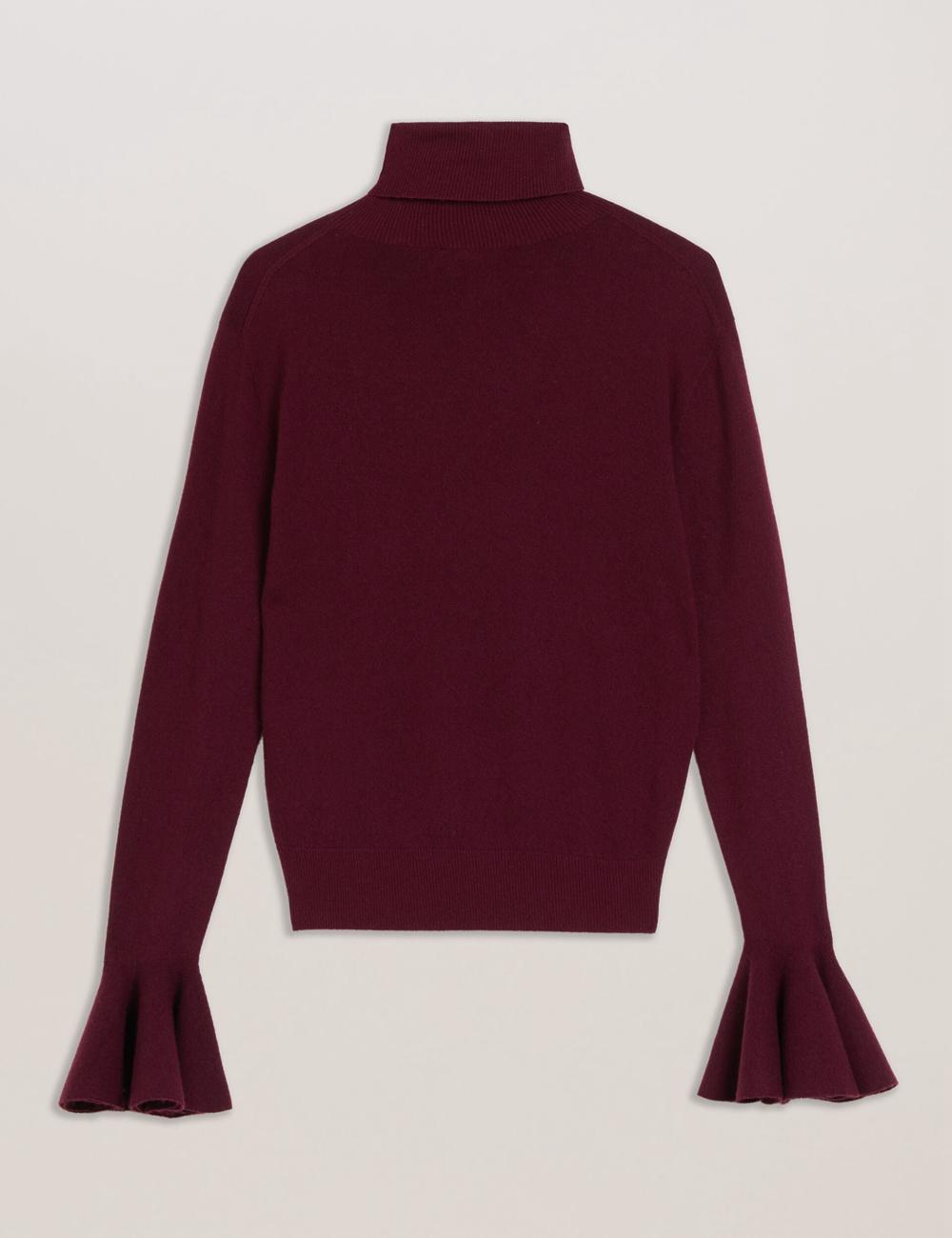 Women Ted Baker TAMSENN - Roll Neck Wool Cashmere Jumpers Red | Australia  97814-FHTA
